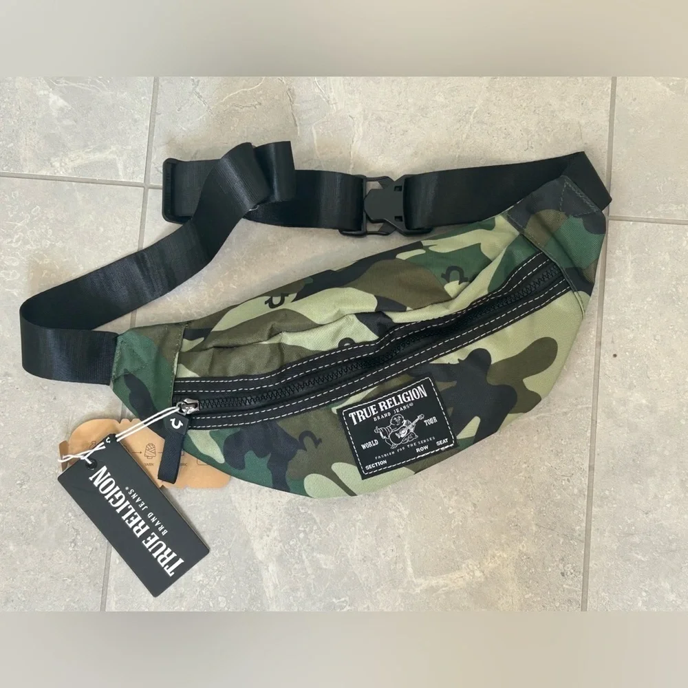NWT True Religion Printed Belt Bag in Camo